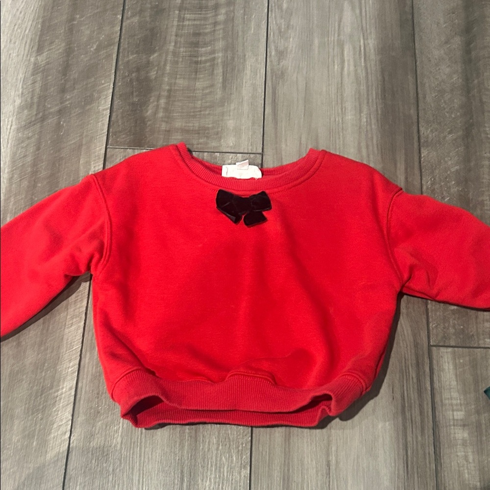 Cozy Red Kids Sweatshirt with Bow